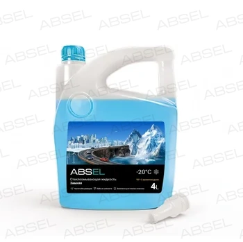 Жидкость стеклоомывающая "-20°C" ABSEL с ароматом дыни (Синий цвет) 4 литра Жидкость стеклоомывающая "-20°C" ABSEL с ароматом дыни (Синий цвет) 4 литра