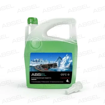 Жидкость стеклоомывающая "-25°C" ABSEL с ароматом вишневая жвачка 4 литра Жидкость стеклоомывающая "-25°C" ABSEL с ароматом вишневая жвачка 4 литра