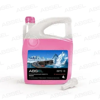 Жидкость стеклоомывающая "-30°C" ABSEL с ароматом грейпфрута 4 литра Жидкость стеклоомывающая "-30°C" ABSEL с ароматом грейпфрута 4 литра